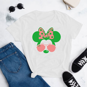 Pink & Green “Mickey” TShirt (White)