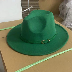Emerald Green Fedora Hat - Unbranded (No logo)