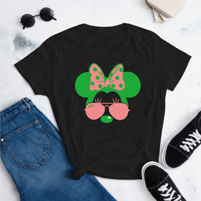 Pink & Green Mickey TShirt (Black)