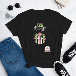 BLACK - AKA Assist T-Shirt (No Chapter Logo)